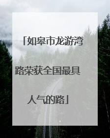 如皋市龙游湾路荣获全国最具人气的路