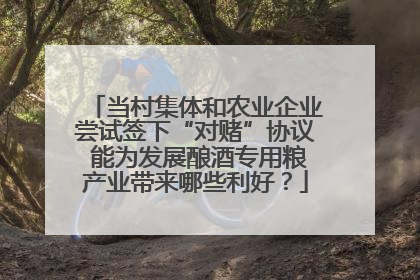 当村集体和农业企业尝试签下“对赌”协议 能为发展酿酒专用粮产业带来哪些利好？