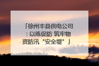 徐州丰县供电公司：以练促防 筑牢物资防汛“安全堤”