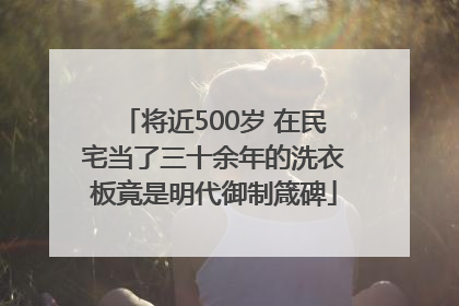 将近500岁 在民宅当了三十余年的洗衣板竟是明代御制箴碑