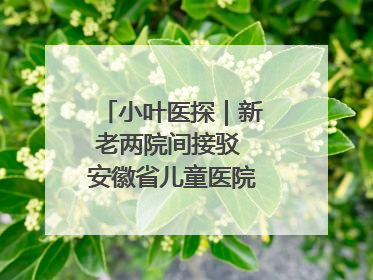 小叶医探｜新老两院间接驳 安徽省儿童医院开通免费班车