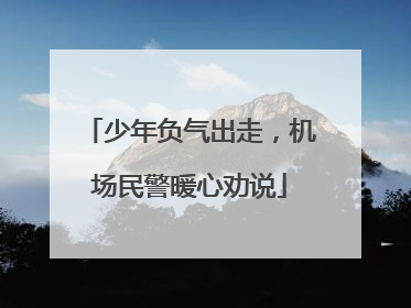 少年负气出走，机场民警暖心劝说