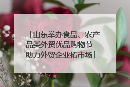 山东举办食品、农产品类外贸优品购物节 助力外贸企业拓市场