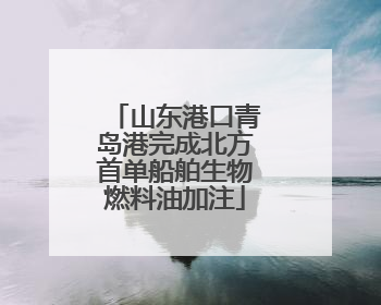 山东港口青岛港完成北方首单船舶生物燃料油加注