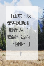 山东：政策春风助求职者 从“稳岗”迈向“创业”