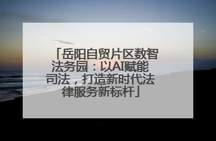 岳阳自贸片区数智法务园：以AI赋能司法，打造新时代法律服务新标杆