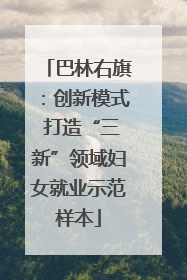 巴林右旗：创新模式 打造“三新”领域妇女就业示范样本