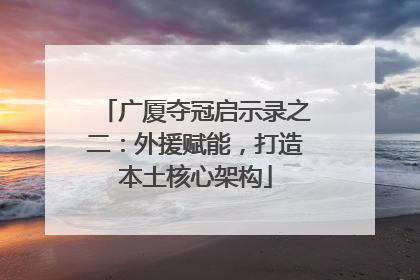 广厦夺冠启示录之二：外援赋能，打造本土核心架构