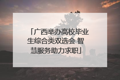 广西举办高校毕业生综合类双选会 智慧服务助力求职
