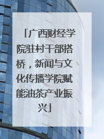 广西财经学院驻村干部搭桥，新闻与文化传播学院赋能油茶产业振兴