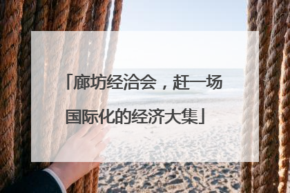 廊坊经洽会，赶一场国际化的经济大集