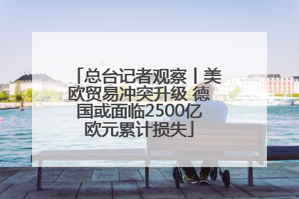 总台记者观察丨美欧贸易冲突升级 德国或面临2500亿欧元累计损失