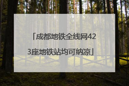 成都地铁全线网423座地铁站均可纳凉