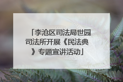 李沧区司法局世园司法所开展《民法典》专题宣讲活动