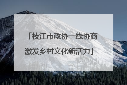 枝江市政协一线协商激发乡村文化新活力
