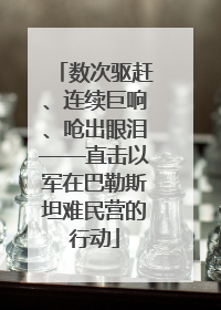 数次驱赶、连续巨响、呛出眼泪——直击以军在巴勒斯坦难民营的行动