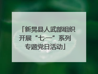 新晃县人武部组织开展“七·一”系列专题党日活动