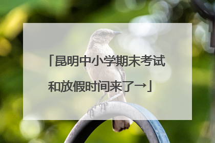 昆明中小学期末考试和放假时间来了→