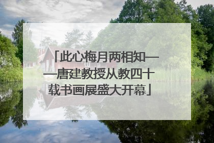 此心梅月两相知——唐建教授从教四十载书画展盛大开幕