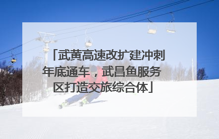 武黄高速改扩建冲刺年底通车，武昌鱼服务区打造交旅综合体