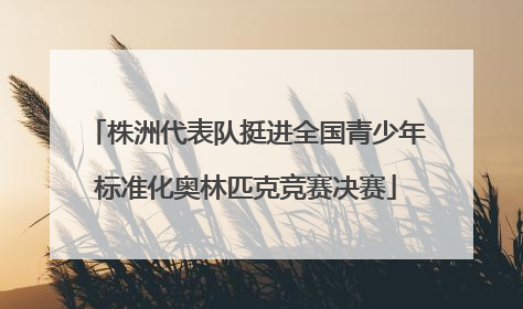 株洲代表队挺进全国青少年标准化奥林匹克竞赛决赛