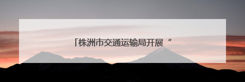 株洲市交通运输局开展“银龄端午福满情”活动