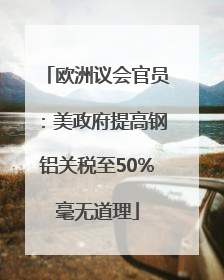 欧洲议会官员：美政府提高钢铝关税至50%毫无道理