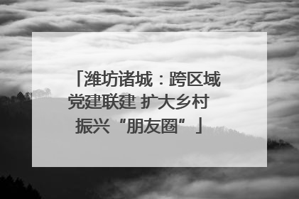 潍坊诸城：跨区域党建联建 扩大乡村振兴“朋友圈”