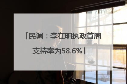 民调：李在明执政首周支持率为58.6%