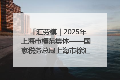 汇劳模｜2025年上海市模范集体——国家税务总局上海市徐汇区税务局第一税务所