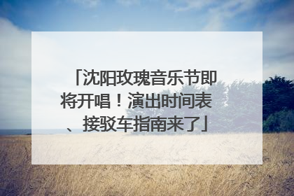 沈阳玫瑰音乐节即将开唱！演出时间表、接驳车指南来了