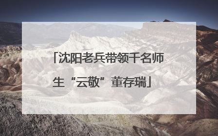 沈阳老兵带领千名师生“云敬”董存瑞