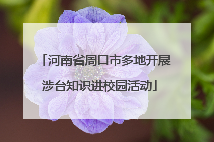 河南省周口市多地开展涉台知识进校园活动