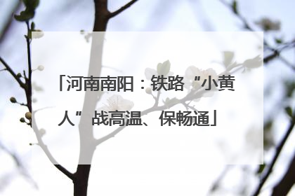 河南南阳：铁路“小黄人”战高温、保畅通