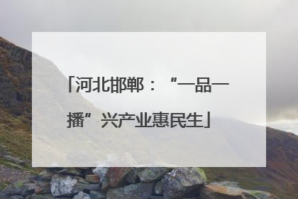 河北邯郸：“一品一播”兴产业惠民生
