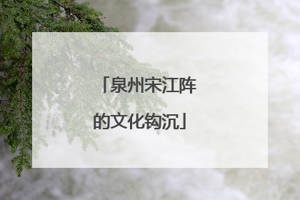 泉州宋江阵的文化钩沉