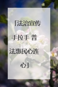 法治宣传手拉手 普法惠民心连心