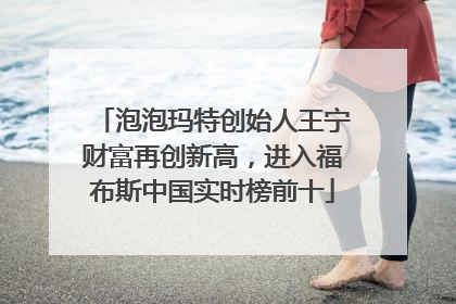 泡泡玛特创始人王宁财富再创新高，进入福布斯中国实时榜前十