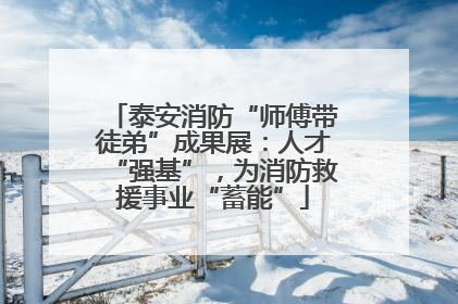 泰安消防“师傅带徒弟”成果展：人才“强基”，为消防救援事业“蓄能”