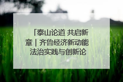 泰山论道 共启新章｜齐鲁经济新动能 法治实践与创新论坛成功举办