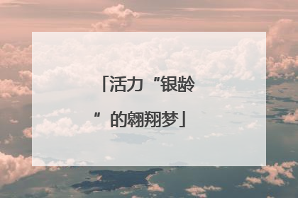 活力“银龄”的翱翔梦