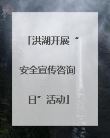 洪湖开展“安全宣传咨询日”活动