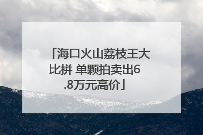 海口火山荔枝王大比拼 单颗拍卖出6.8万元高价