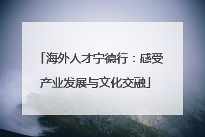 海外人才宁德行：感受产业发展与文化交融