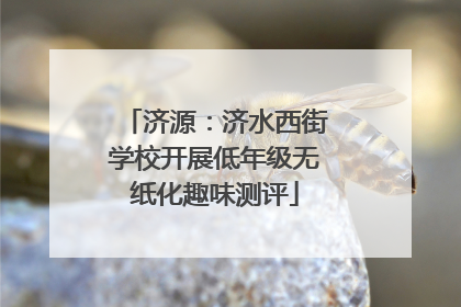 济源：济水西街学校开展低年级无纸化趣味测评
