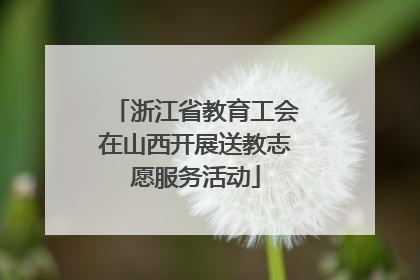 浙江省教育工会在山西开展送教志愿服务活动