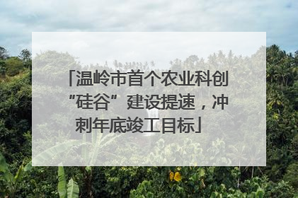 温岭市首个农业科创“硅谷”建设提速，冲刺年底竣工目标
