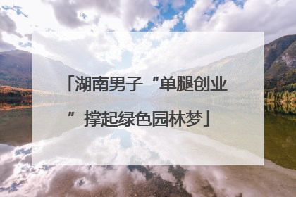 湖南男子“单腿创业”撑起绿色园林梦