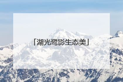 湖光鹭影生态美