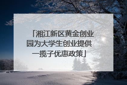 湘江新区黄金创业园为大学生创业提供一揽子优惠政策